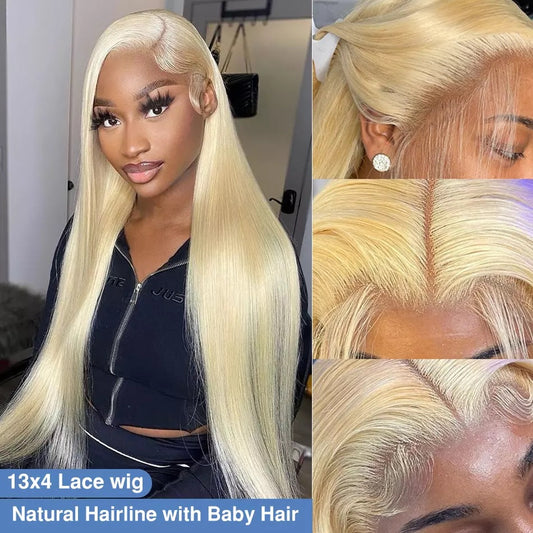 Brazilian Straight Honey Blonde Lace Front Human Hair Wigs 13X4 - Whisy Shopping
