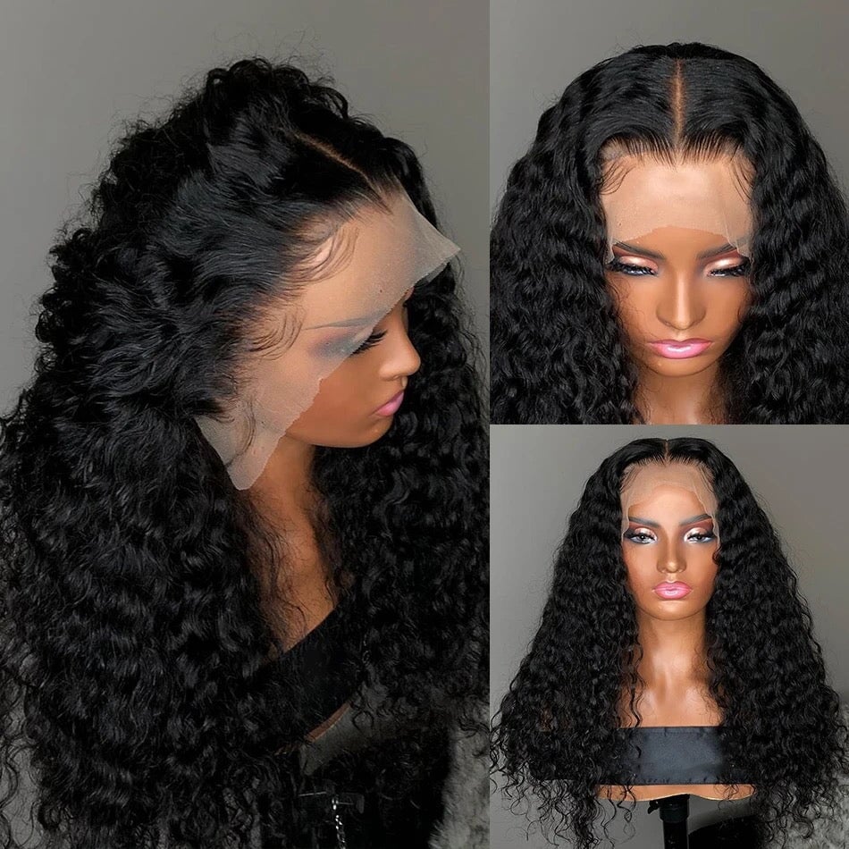 Water Wave Lace Front Human Hair Wigs 13x4 Lace Frontal - Whisy Shopping