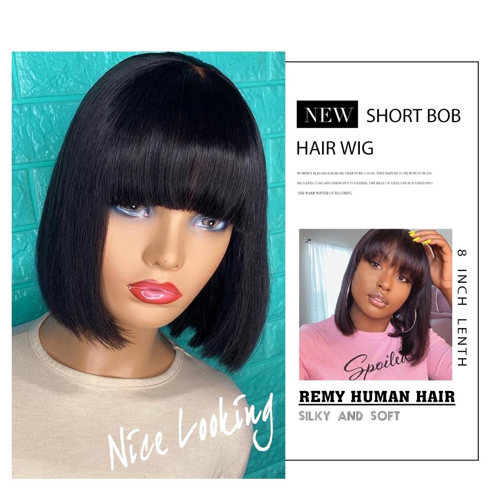 Short Bob Human Hair *Remy Brazilian Straight - Whisy Shopping