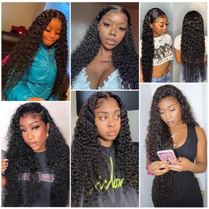 Curly Human Hair Wig 13x4 Lace Front - Whisy Shopping